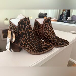 Roxy Leopard Print Ankle Boots